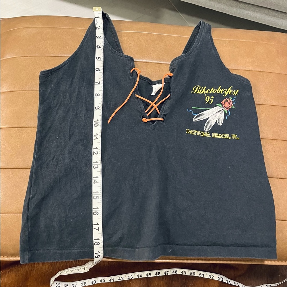 Vintage Harley-Davidson 90’s Biketoberfest Daytona Beach Tank with Suede Lacing - Picture 6 of 6